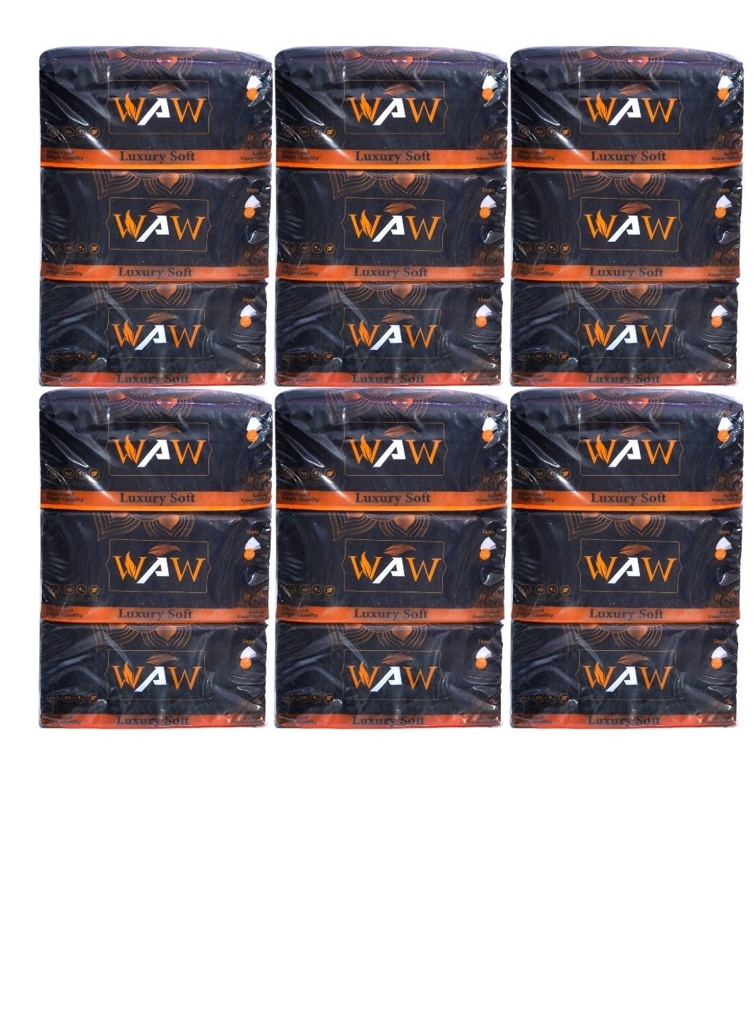 WOW Soft Facial Tissues - 3 Ply Ultra Soft and Absorbent, Perfect for Daily Use, 600 Sheets Per Pack (Pack of 18)