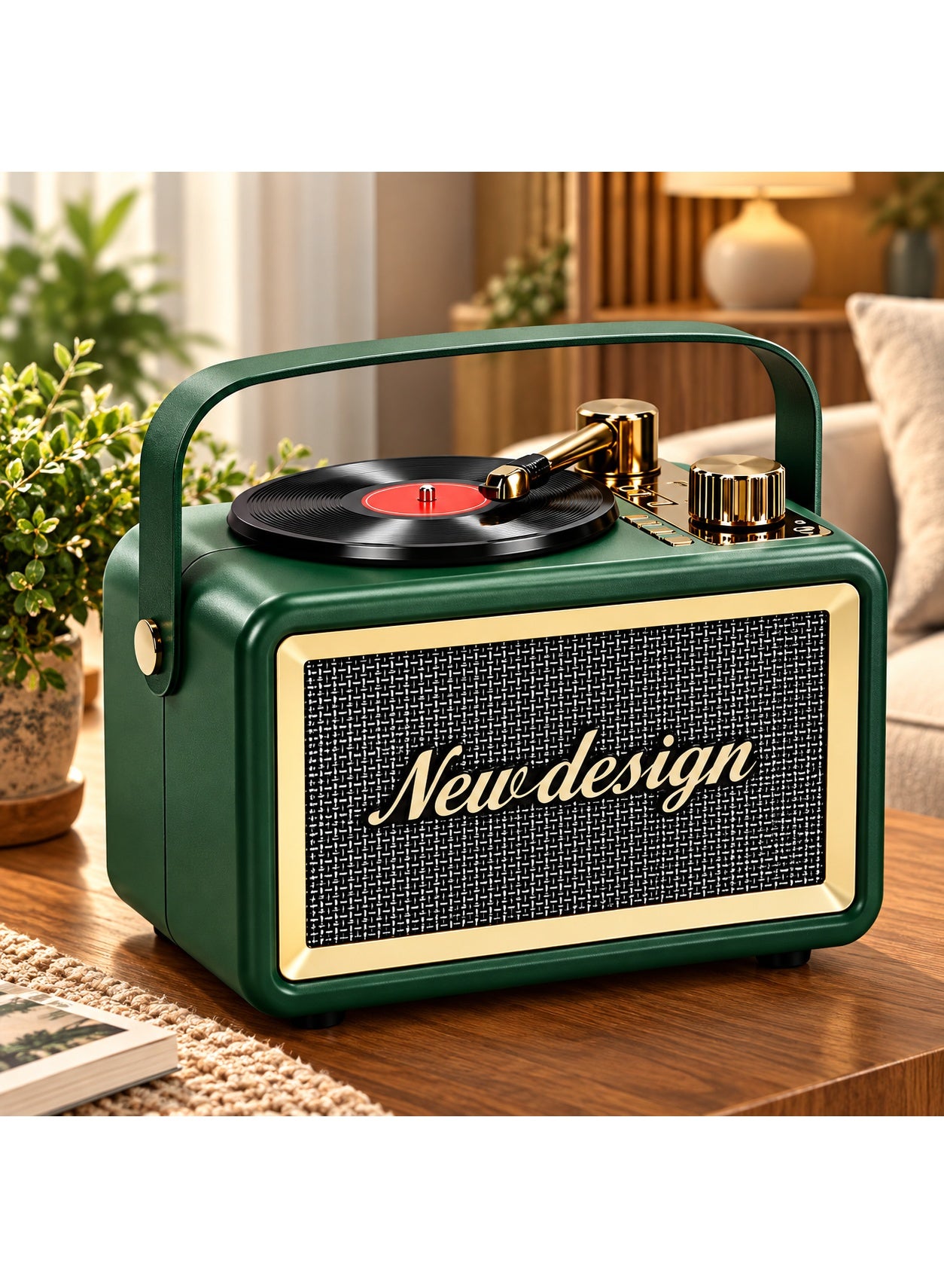 Feexot FX-2531B Retro Vintage FM Radio & Bluetooth Speaker with USB, TF Card, AUX & Rechargeable Battery – Multicolor