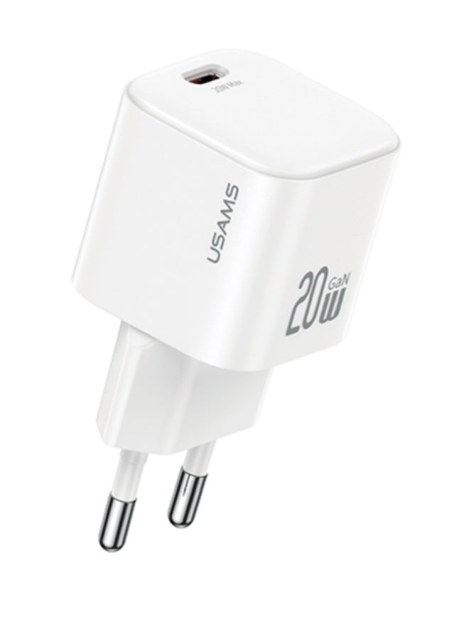 Usams CC260 20W GaN Mini Fast Charger (EU)-White