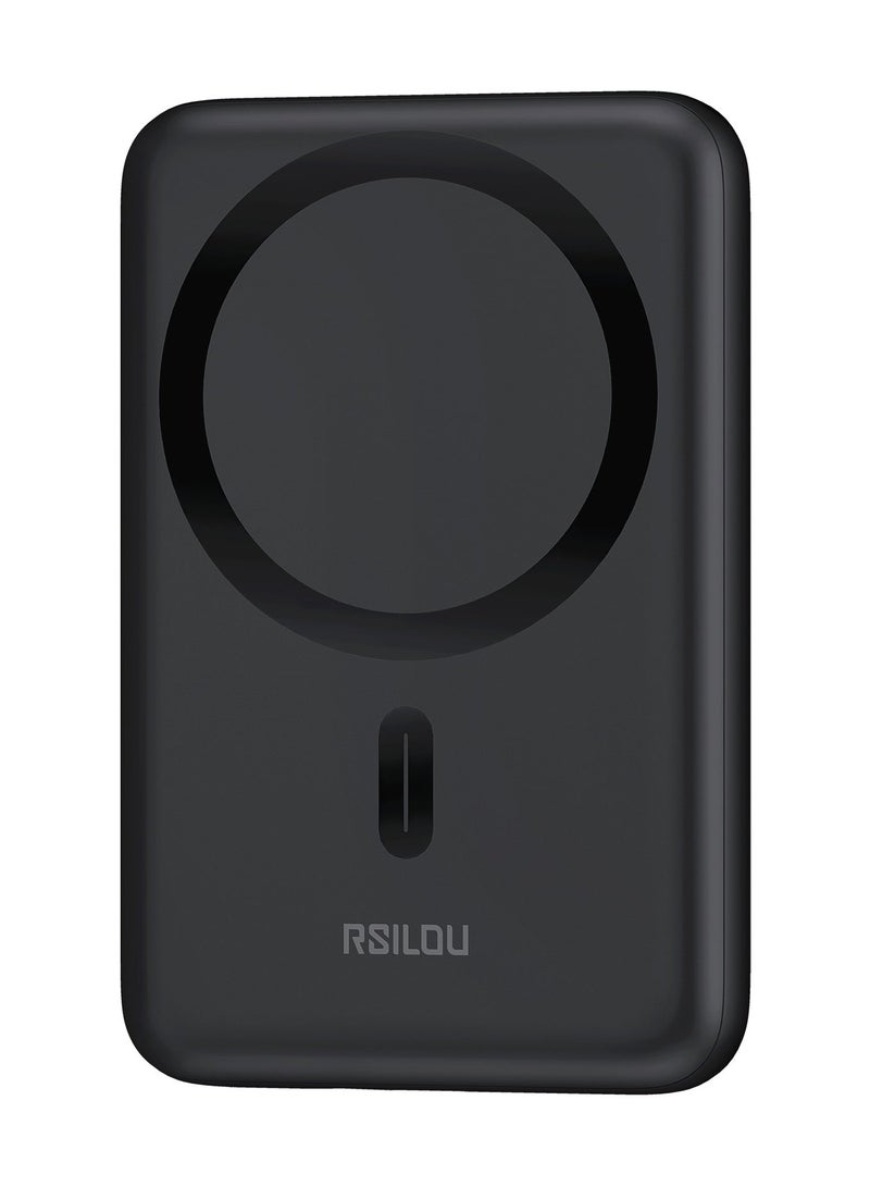 R1020-001 power bank 20W Fast charger, 10000mAh, wireless magsafe magnetic charging, thin and lightweight, black