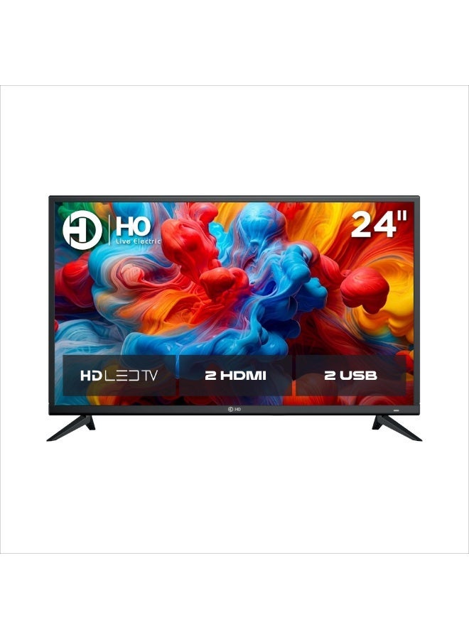 24-Inch HD LED TV – IPS Panel, HDMI, USB, AV Input, RF In, VGA, PC Input