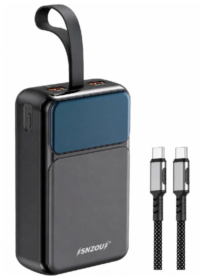 Snzou SN-949 Power Bank 65W Compact and Portable Design - Black