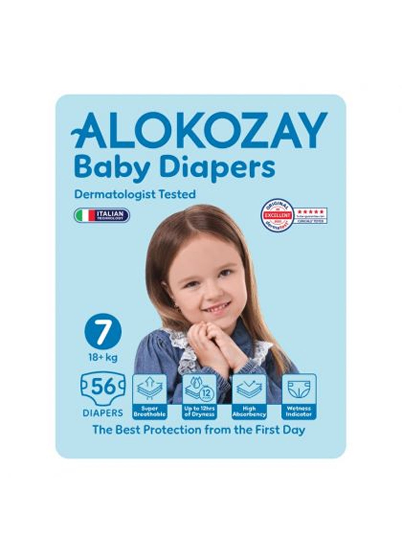 Premium Baby Diapers - Size 7 18+ Kg