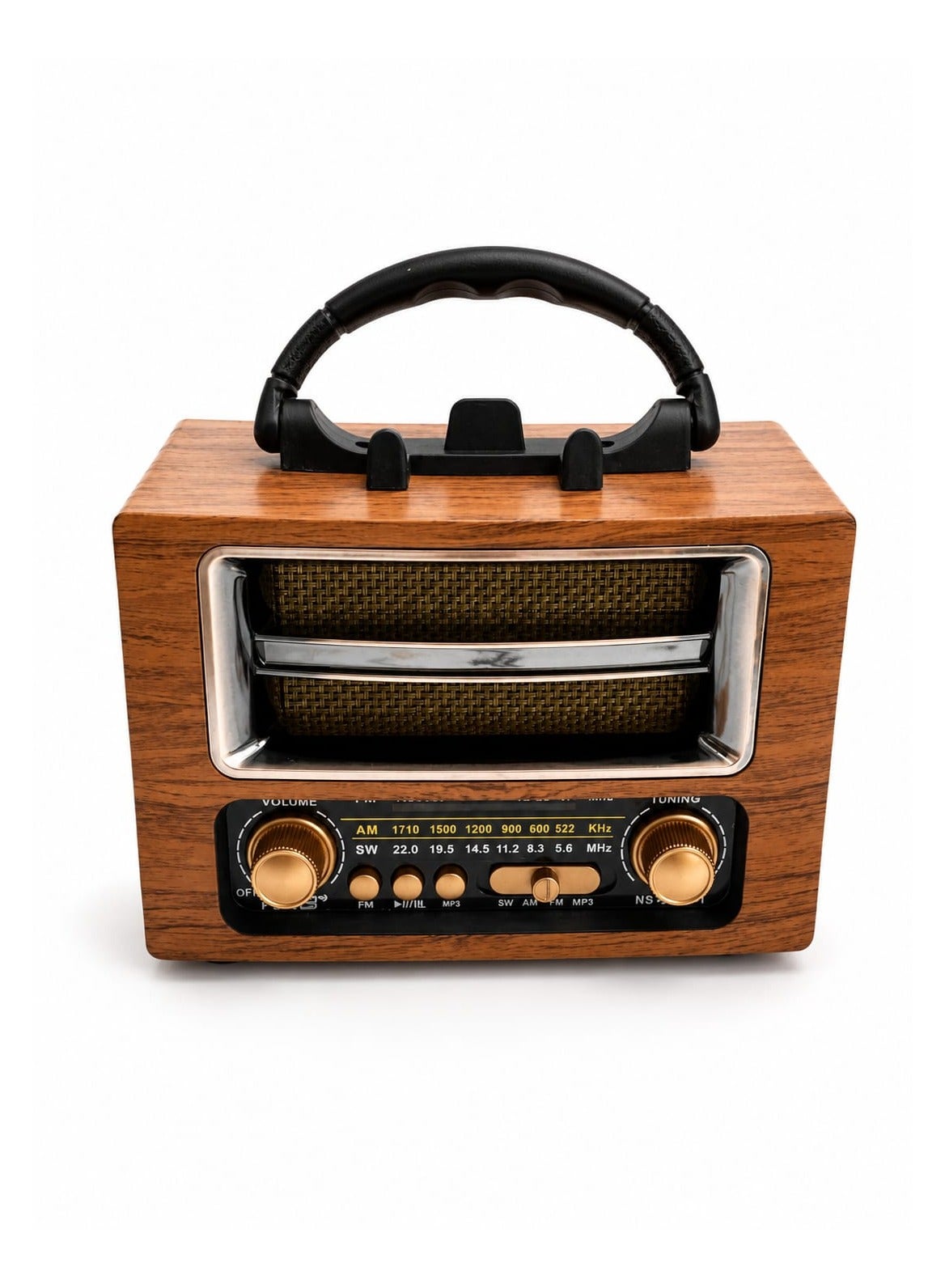 NS-6637BT Portable Wireless Desktop Radio, High-Quality (HD) Sound, Supports MP3 Playback and FM Radio