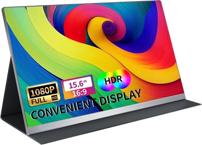 V2COM P4 15.6-Inch FHD IPS HDR Portable Monitor with USB-C and Mini HDMI