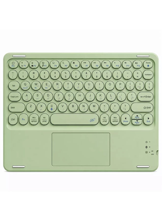 T100 Bluetooth Keyboard with Touchpad – Rechargeable Wireless Keyboard for Windows, Android, iPad & iPhone (Green)