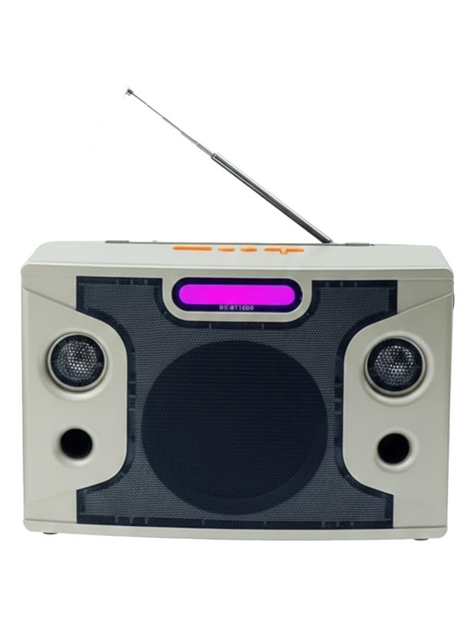 RX-BT158S Wireless Bluetooth Speaker with FM Radio, Solar Panel, USB & TF Card Support, TWS Function, AUX Input, Rechargeable 1800mAh Battery, Type-C Charging
