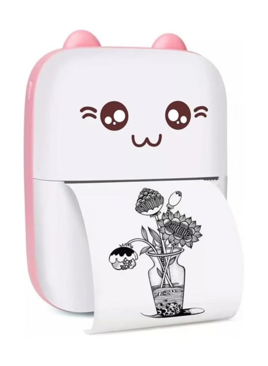 Mini Thermal Printer, Portable Bluetooth Printer, Inkless Wireless Printer for Photos, Text, Labels and Notes, Compact Pocket Printer for Home, School and Office