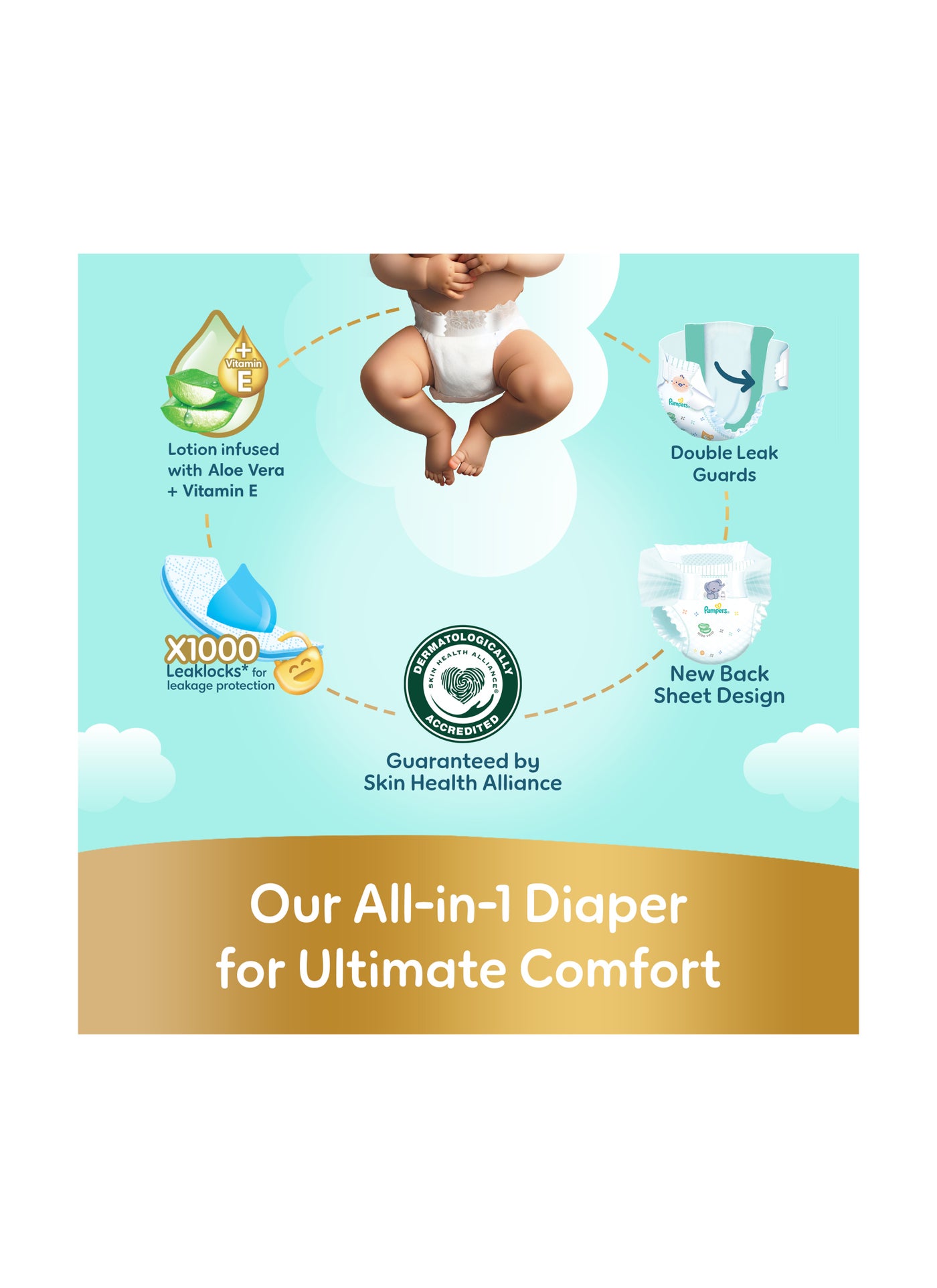 Pampers Ultimate Size 3 Comfort Taped Diapers 6-10 Kg Giant Pack 84 Count