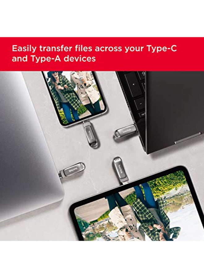 128GB Ultra Dual Drive with 400MB/s read speeds Luxe USB Type-C smartphone, tablets and Macs- SDDDC4-128G-G46 128 GB