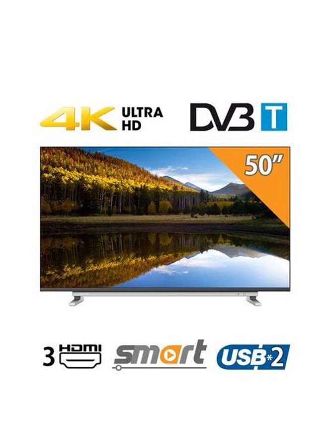 50 Inch 4K Smart Frameless TV, Built-In Receiver 50U5965EA Black