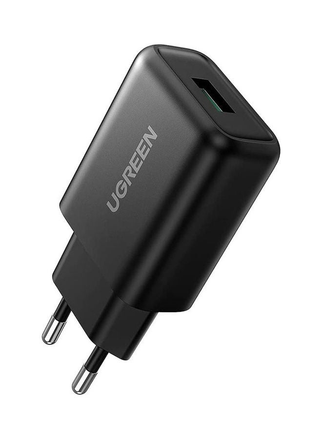 Qc3.0 Usb Fast Charger Eu Black