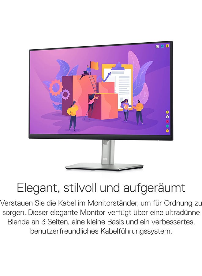24 Inch FHD P2422H (1920 x 1080) Monitor, 60 Hz, IPS, 5 ms, Ultrathin Bezel, 99% sRGB, DisplayPort, HDMI, 4x USB, Adjustable Stand (Height, Pivot, Swivel, Tilt) Black