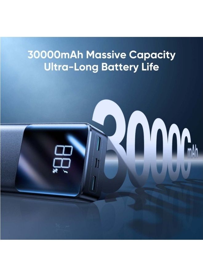 30000 mAh 30000 mAH Power Bank 22.5W PD QC3.0 AFC (JR-QP193) - Black