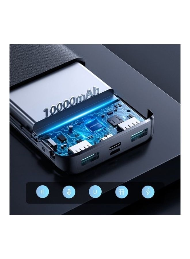 10000 mAh JOYROOM POWER BANK 22.5W 10000MAH PD QC3.0 AFC  (JR-QP191) Black