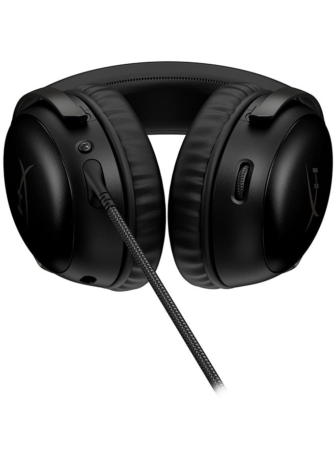 HyperX Cloud III Wired Gaming Headset, For PC / PS5 / PS4 / Xbox Series, Angled 53mm Drivers, Noise Cancelling, With LED Mic Mute Indicator, 10Hz-21kHz Frequency Response, Black/Red | 727A9AA