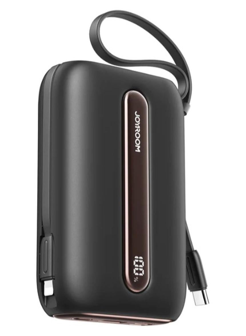 20000 mAh JR-L012 Plus Colorful Series 22.5W mini Power Bank with Dual Cables Black