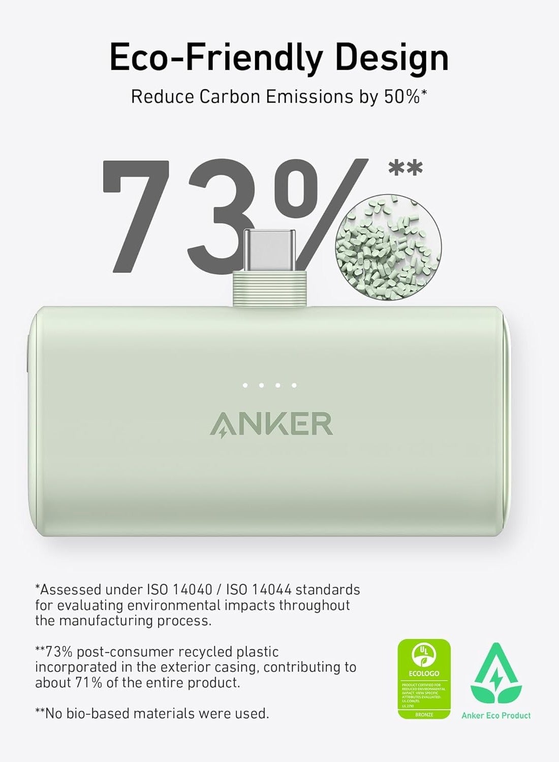 5000 mAh Anker Nano Power Bank, Mini Portable Charger with Built-In Foldable USB-C Connector, 5,000mAh Battery Pack 22.5W, For iPhone 16/16 Series, Samsung, Huawei, iPad, AirPods, Xiaomi, Vivo, Oppo and More (Black) Black+USB-C Connector