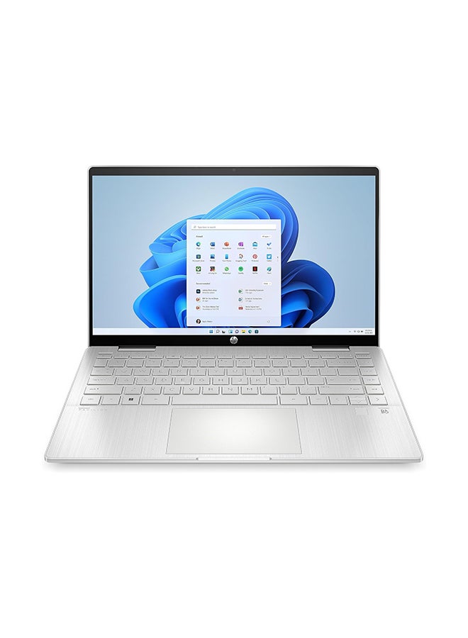 (Upgraded Version) Pavilion x360 2 in 1 Laptop With 14-Inch Display, Core i5 1335U Processor/8GB RAM/512GB SSD/Intel Iris Xe Graphics/Windows 11 Home / Natural English/Arabic Natural silver