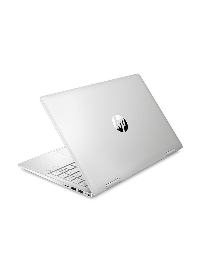 (Upgraded Version) Pavilion x360 2 in 1 Laptop With 14-Inch Display, Core i5 1335U Processor/8GB RAM/512GB SSD/Intel Iris Xe Graphics/Windows 11 Home / Natural English/Arabic Natural silver