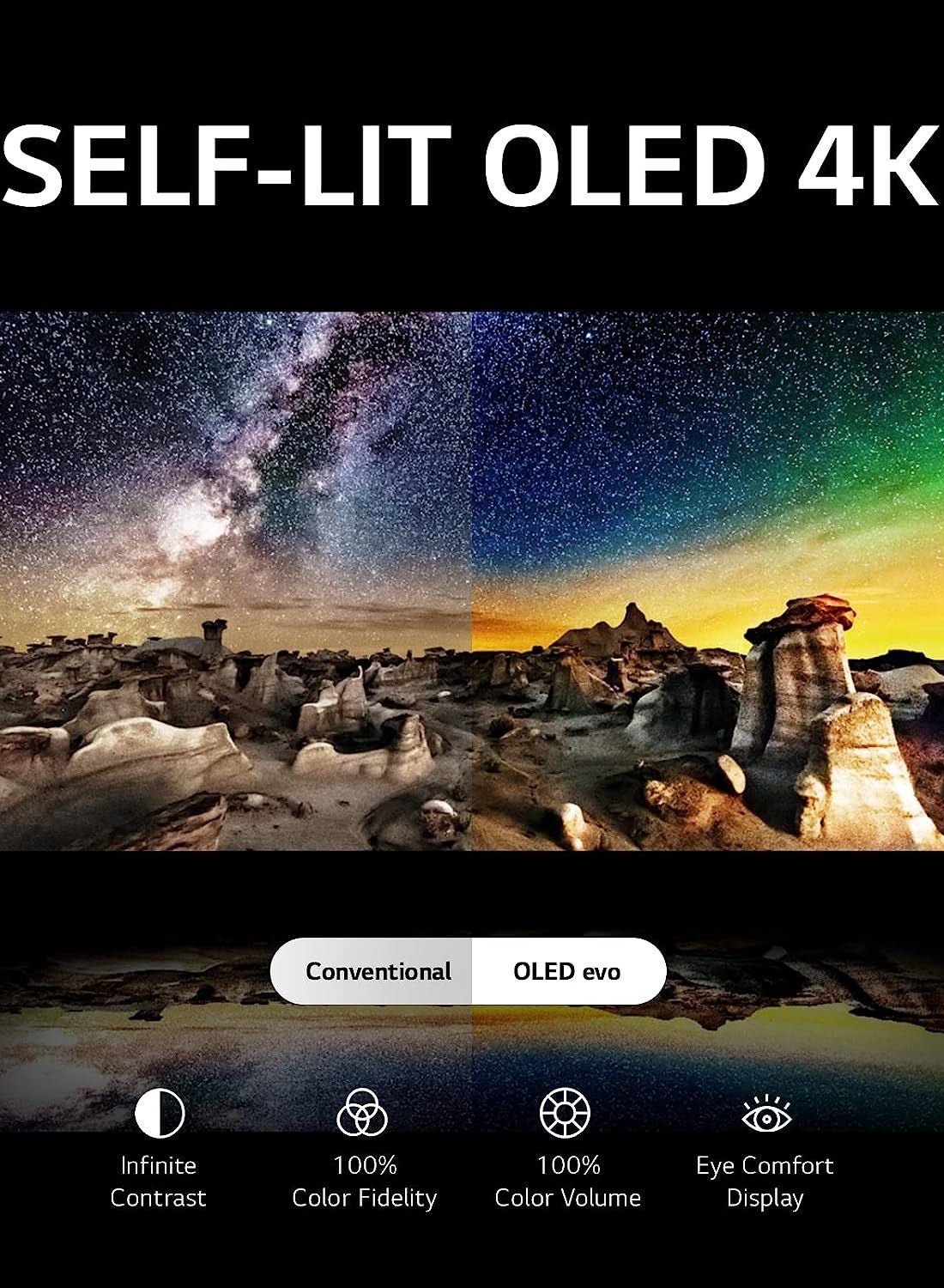 LG 55 Inch OLED TV - Smart ThinQ - Slim Style - 4 Side Cinema - OLED55A36LA Black