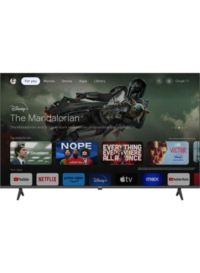 65 Inch 4K UHD Smart Google TV - Dolby Audio - Stereo Speaker - MEMC/VRR/ALLM  - 2+32GB RAM/ ROM - Voice Control - HDR10 - Chromecast- HDMI 2.1 - Bezel-Less Design - H65K80EU Black