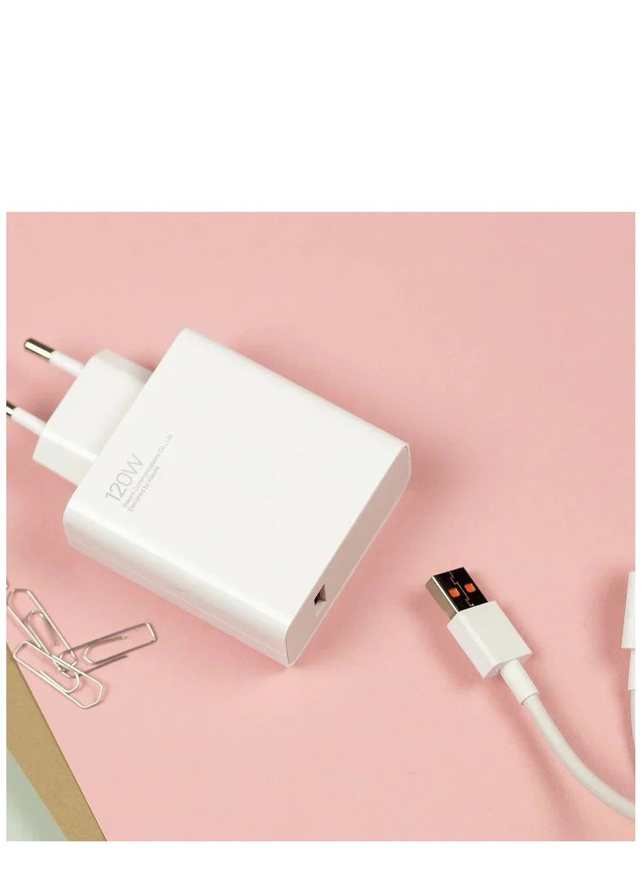120W Charging Combo (Type-A)  Fast Charger White