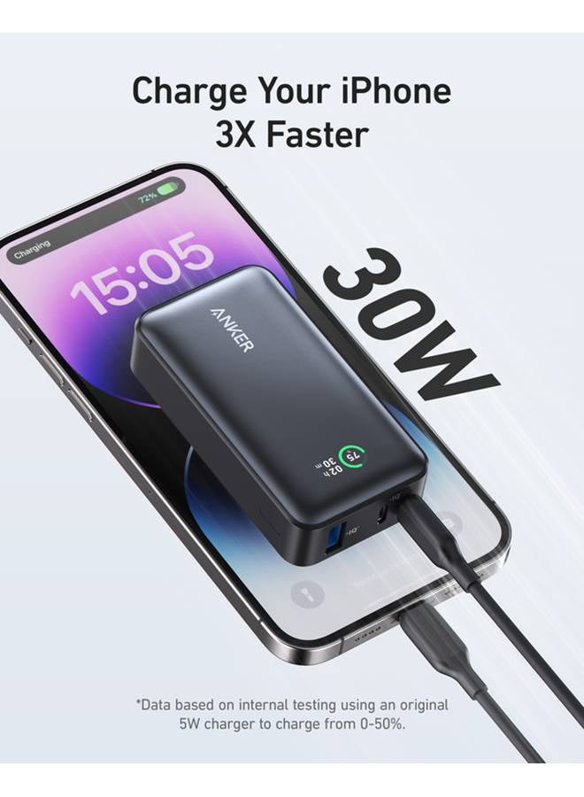 10000 mAh Power Bank, 533 Power Bank (PowerCore 30W), Power IQ 3.0 Portable Charger with PD 30W Max Output, Pack for iPhone 14 Series, Dell, Microsoft Surface, iPad Pro, and More Black