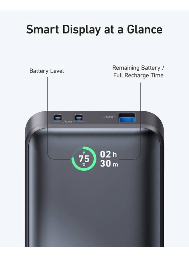 10000 mAh Power Bank, 533 Power Bank (PowerCore 30W), Power IQ 3.0 Portable Charger with PD 30W Max Output, Pack for iPhone 14 Series, Dell, Microsoft Surface, iPad Pro, and More Black