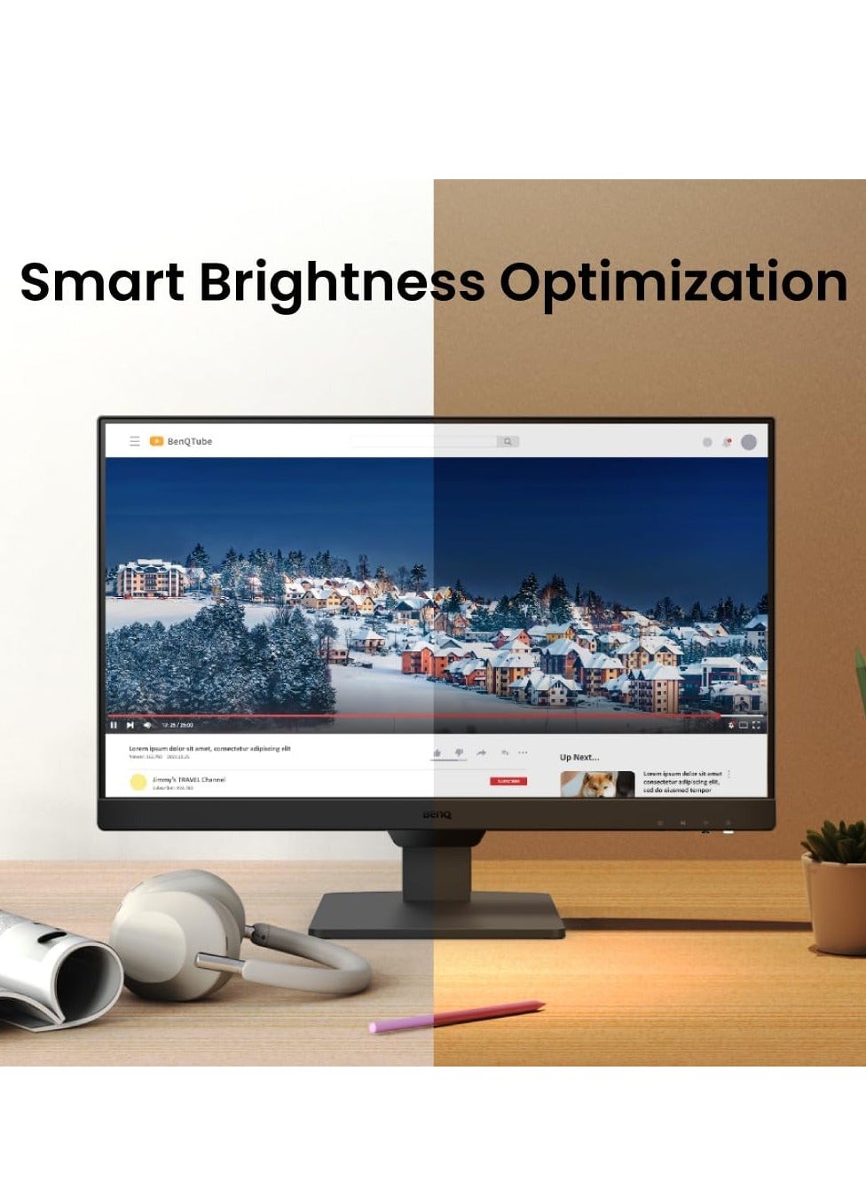 24 inch 100Hz Gaming Computer Monitor FHD 1920x1080p | IPS | Eye-Care Tech | Low Blue Light | Anti-Glare | Adaptive Brightness | Built-in Speakers | DisplayPort | HDMI x 2 I Black/Noir