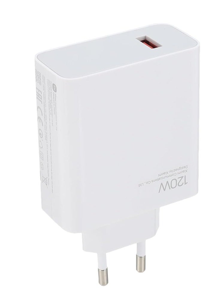 Xiaomi 120W Charging Combo (Type-A) charger with a power of 120 watts - It provides you with ten layers of protection and safety White
