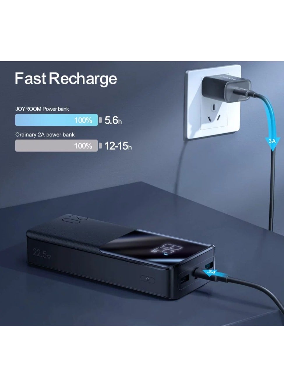20000 mAh Powerbank joyroom JR-QP192 22.5W 20000mah Black Black