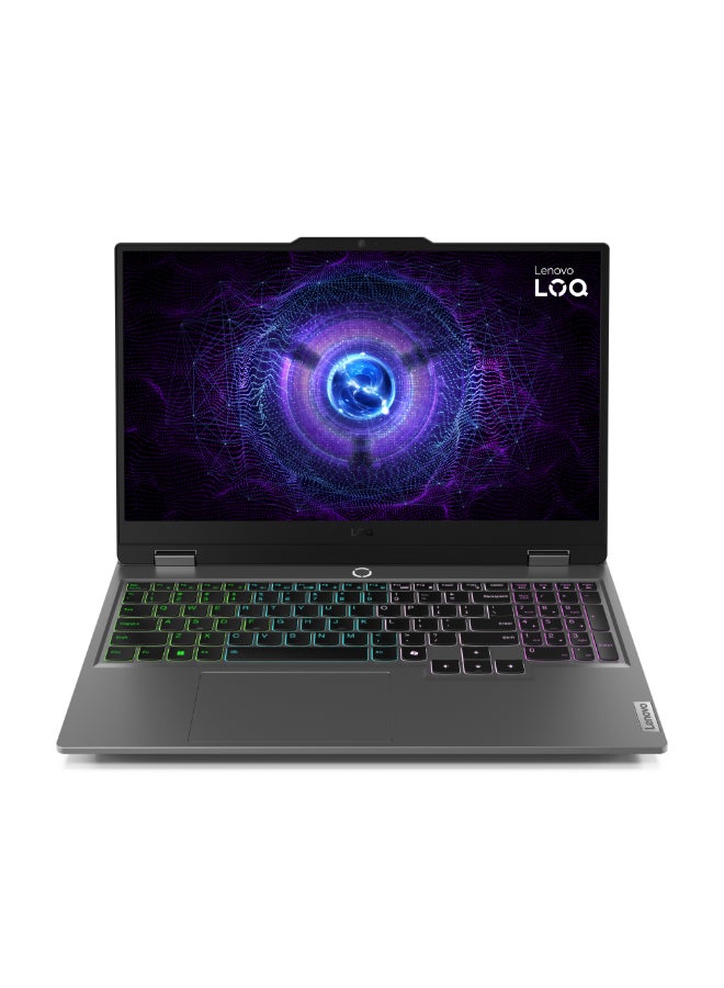 LOQ 15IRX9 Laptop With 15.6-Inch Display, Core i5-13450HX Processor/16GB RAM/512GB SSD/6GB GeForce RTX 3050 Graphics/DOS(Without Windows)/ English/Arabic Luna Grey