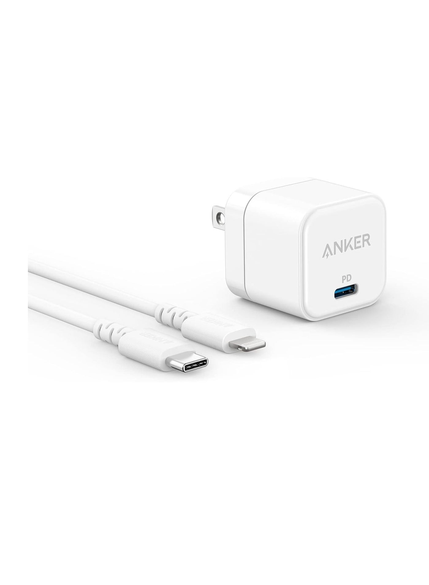 USB C Charger, Anker Fast Charger with Foldable Plug, PowerPort III 20W Cube Charger for iPhone 14/14 Plus/14 Pro/14 Pro Max/13, Galaxy, iPad/iPad Mini and More (Cable Not Included)