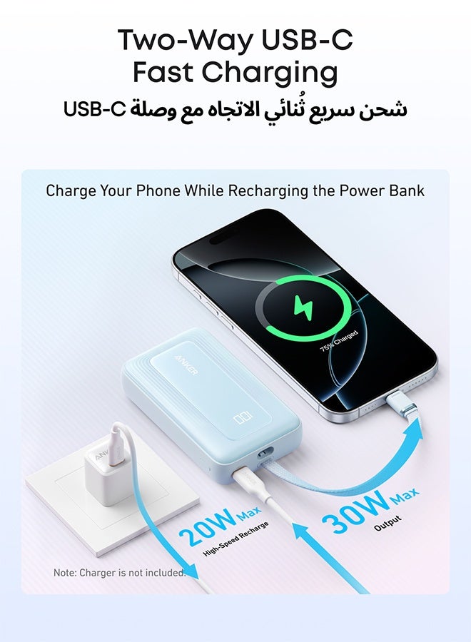 10000 mAh Zolo Power Bank, 10,000mAh 30W High-Speed Portable Charger with Built-In USB-C Cable, Battery Pack For iPhone 17/17 Air/17 Pro/17 Pro Max/16 Series, Galaxy, and More (Black, 10000 mAh) Black