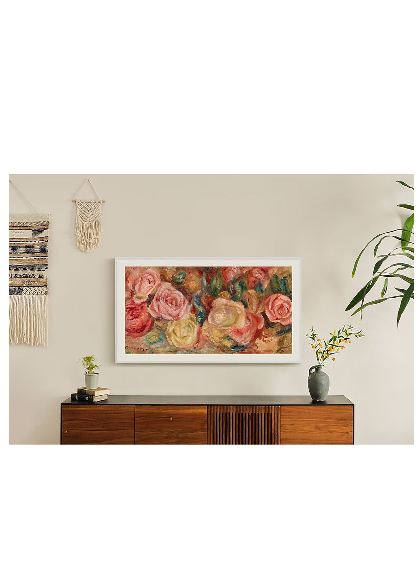 55" The Frame LS03D 4K Smart TV, Quantum Processor 4K, Matte Display, Art Mode, Tizen OS(2024) – QA55LS03DAUXEG QA55LS03DAUXEG Black