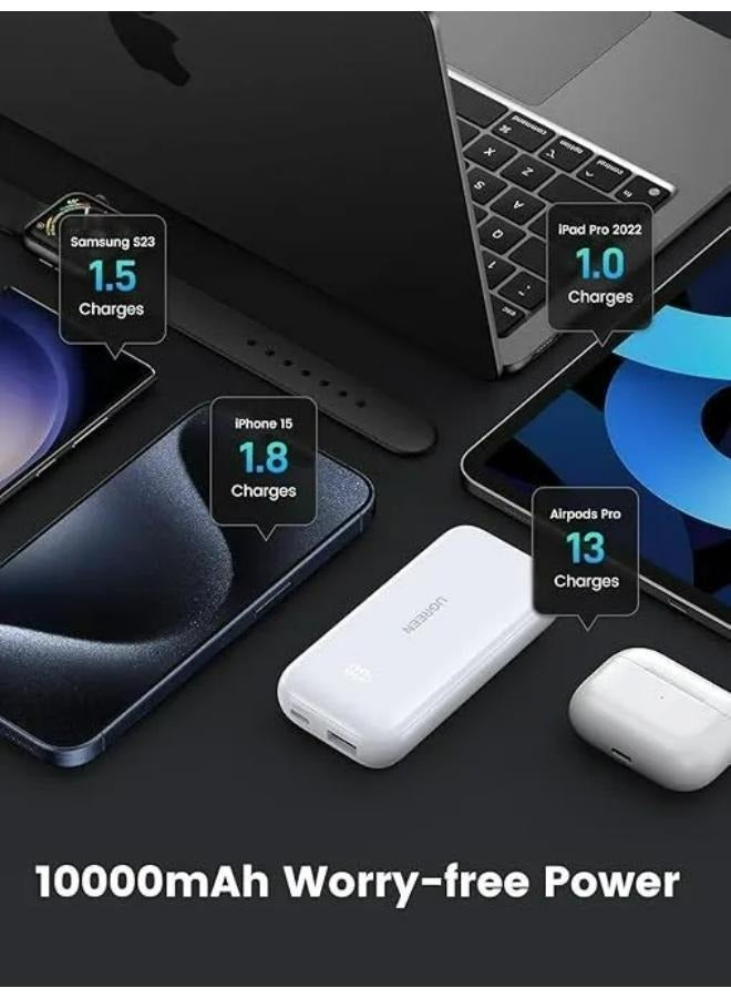 10000.0 mAh UGREEN 10000mAh Two-way Fast Charging Power Bank White 30W White