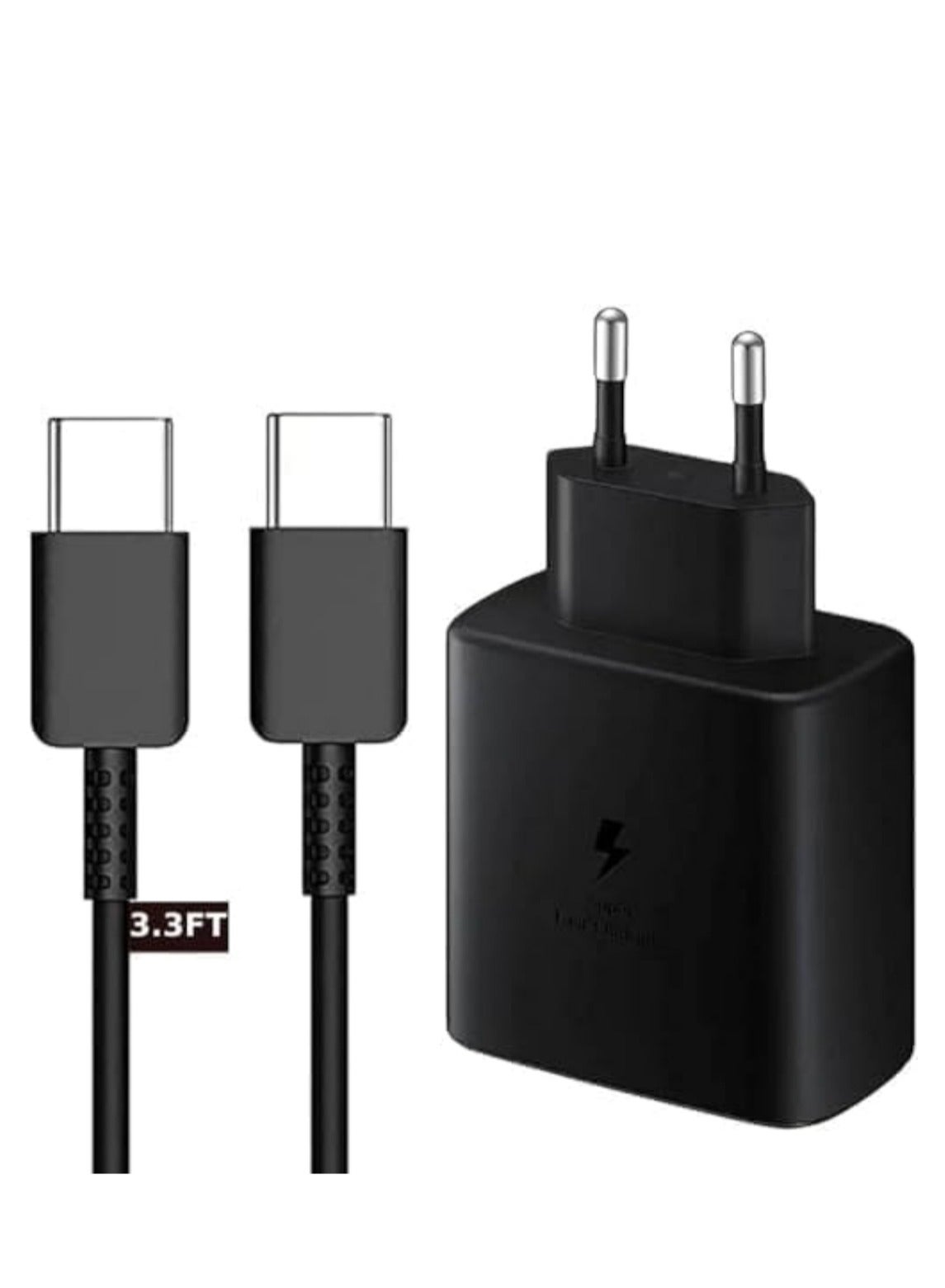 45W PD Super Fast Charger, with Type-C to C Cable Black