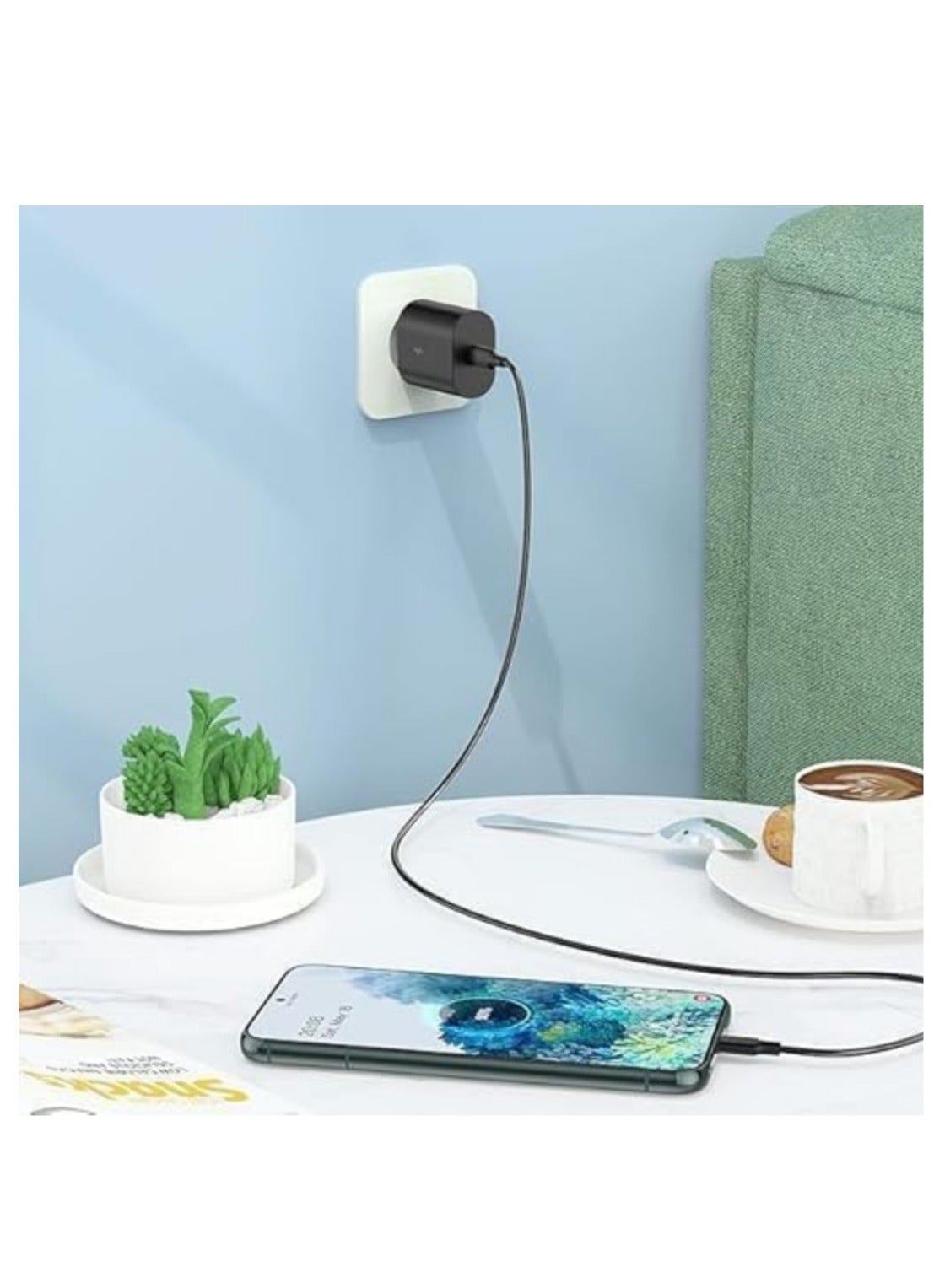 45W PD Super Fast Charger, with Type-C to C Cable Black