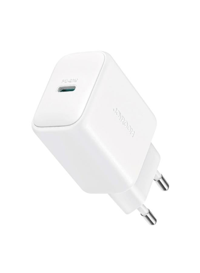 JR-TCF20 PD20W USB-C / Type-C Port Charger, Plug: EU Plug - White