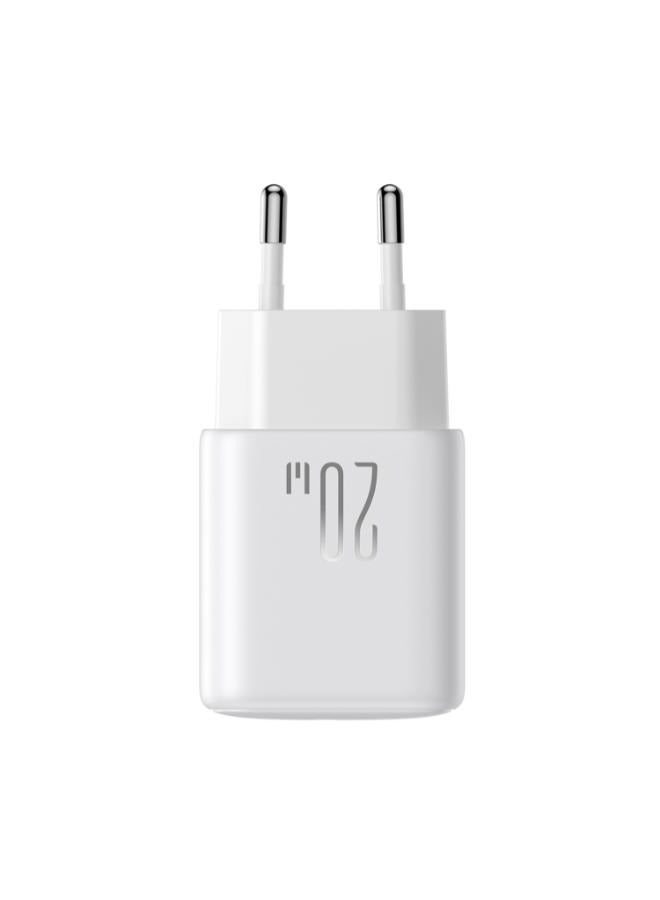 JR-TCF20 PD20W USB-C / Type-C Port Charger, Plug: EU Plug - White
