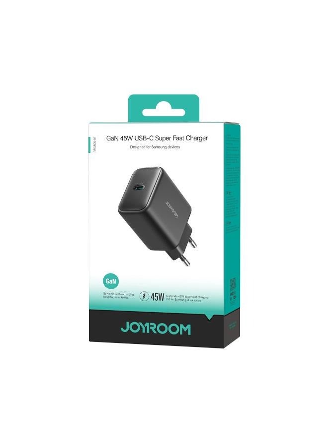 JR-TCG13 45W GaN Wall Charger for Samsung Ultra - Black