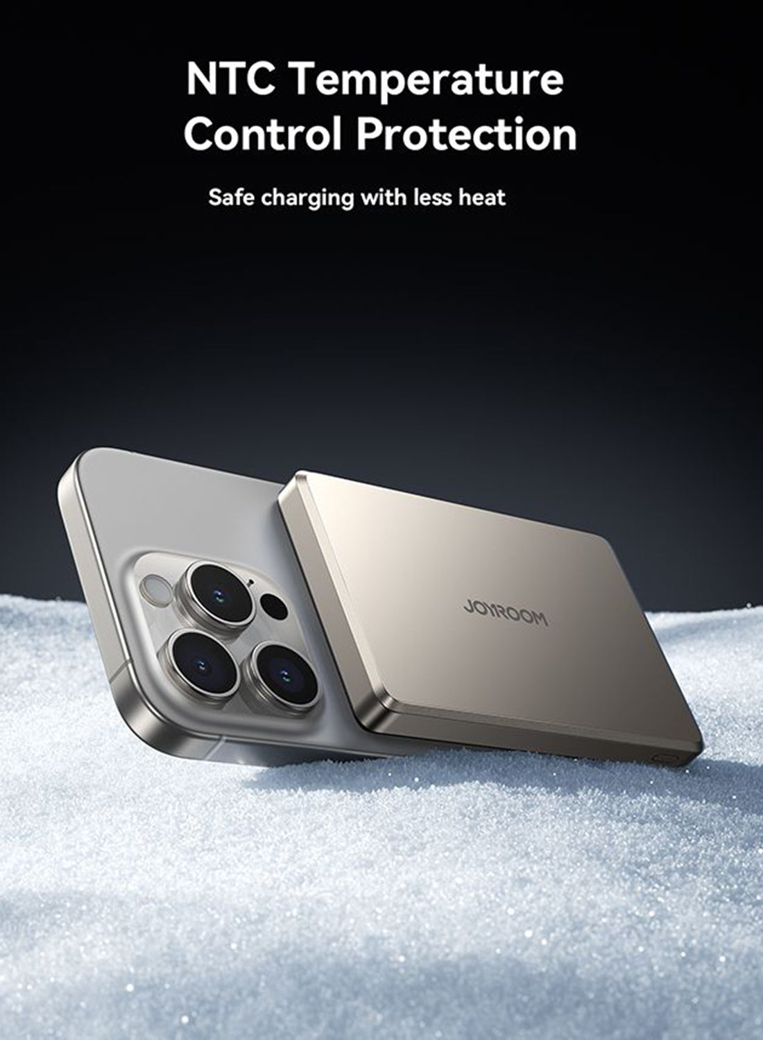 10000 mAh 20W Ultra-thin Metal Magnetic Wireless Type-C & Lighnting Power Bank Fast Charging Wireless Magnetic Power Bank Including a Type-C to Type-C 60W 0.25m Cable Titanium Silver