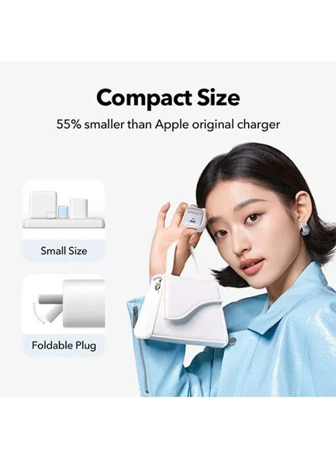 Zolo 20w -Nano III Fast Charger for iPhone 15-16 Series, PPS, PIQ 3.0, Foldable, 20w