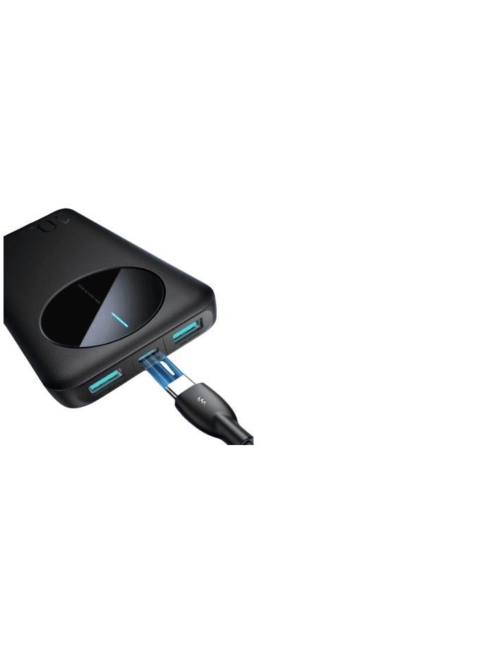 10000 mAh The Power Bank Joyroom JR-PBF12 is a high-quality portable charger with a sleek design and practical features, perfect for everyday use Black