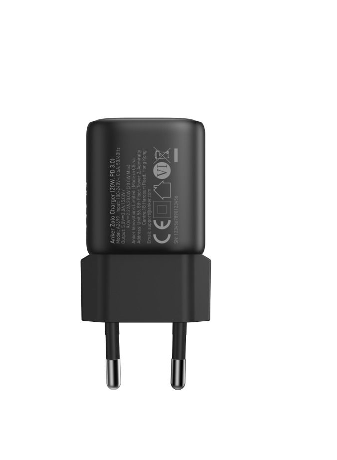 Anker Zolo 1C Wall Charger Type-C 20 W Fast Charging, Improved Temperature Control, Small Design and Charge 3X Faster, Compatible with iPhone, iPad, Samsung, Pixe