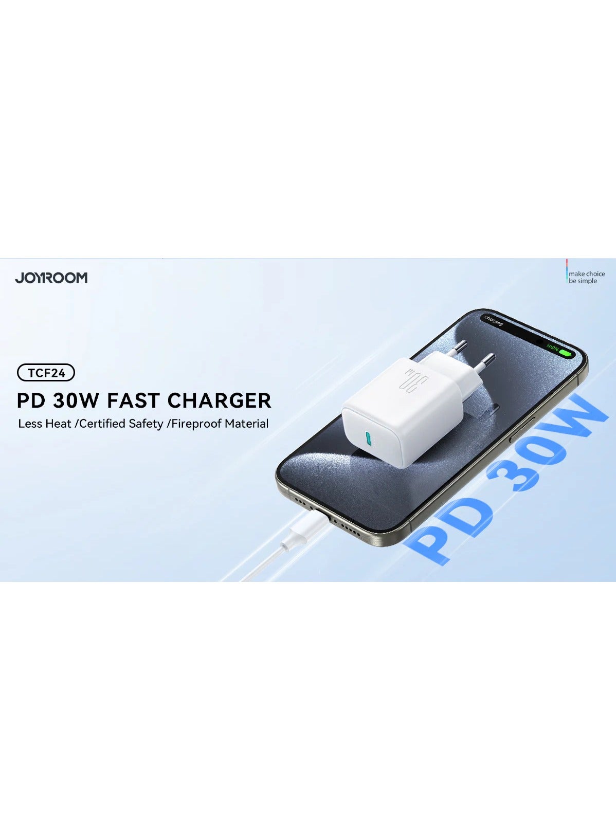JR-TCF24 PD30W Charger white