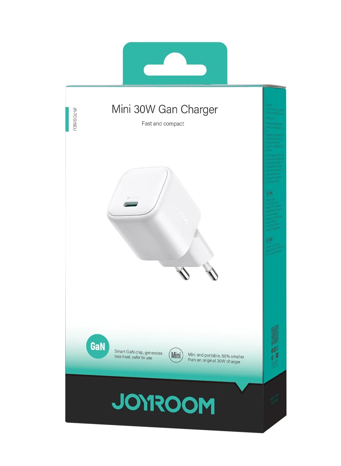 JR-TCG15 30W PD mini GaN Charger white White