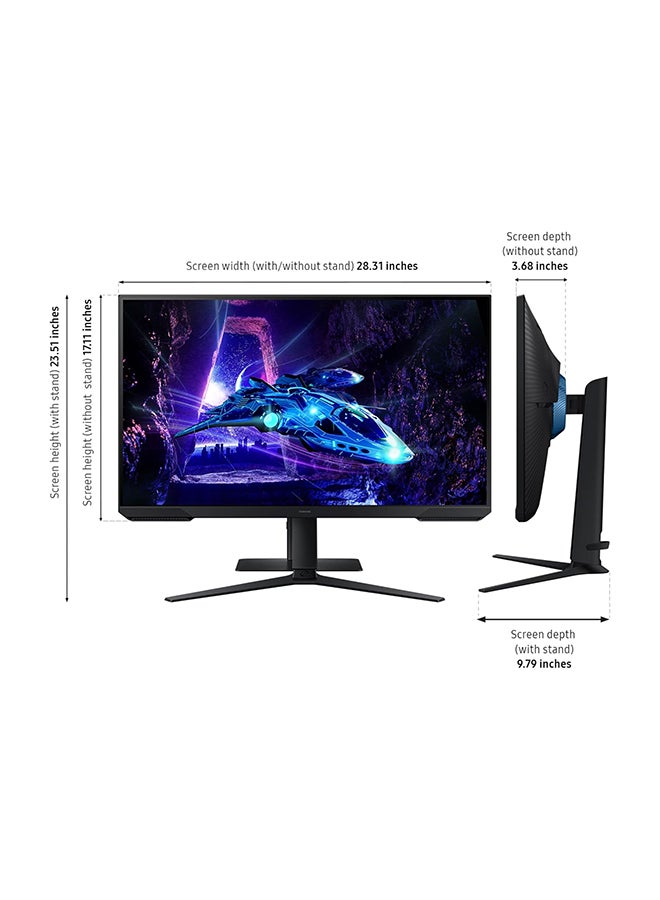 32 inch Odyssey G3 G30D Gaming Monitor (1920x1080) FHD With 180Hz Refresh Rate, 1ms Response Time, Virtual Aim point, Black Equalizer, Eye Saver Mode, 3 side borderless, x2 HDMI & AMD FreeSync, HAS(Tilt, Swivel, Pivot) | LS32DG302EMXUE Black
