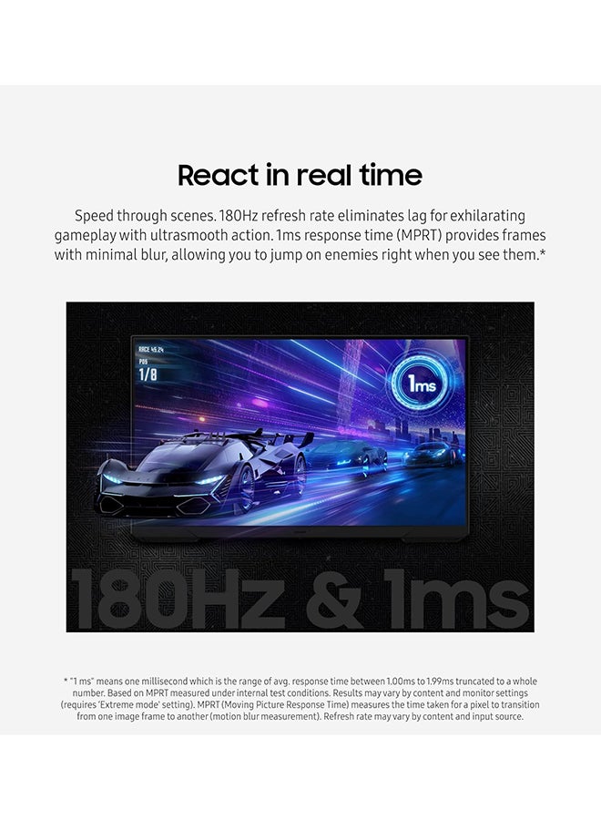 32 inch Odyssey G3 G30D Gaming Monitor (1920x1080) FHD With 180Hz Refresh Rate, 1ms Response Time, Virtual Aim point, Black Equalizer, Eye Saver Mode, 3 side borderless, x2 HDMI & AMD FreeSync, HAS(Tilt, Swivel, Pivot) | LS32DG302EMXUE Black